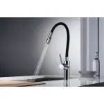 GRIFERIA COCINA CAÑO FLEXIBLE NEGRO/CROMO TOKYO IMEX GCE016
