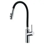 GRIFERIA COCINA CAÑO FLEXIBLE NEGRO/CROMO TOKYO IMEX GCE016