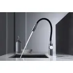 GRIFERIA COCINA CAÑO FLEXIBLE NEGRO/CROMO TOKYO IMEX GCE016