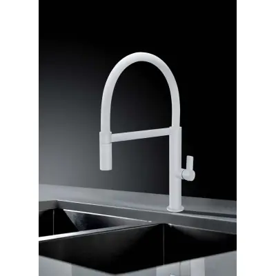 GRIFERIA COCINA SERIE LAOS BLANCO MATE MARCA IMEX GCE014