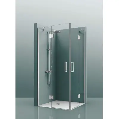 MAMPARA DE DUCHA ENTRADA ANGULAR TEDY 300B MAMPARA FRONTAL 2 CRISTALES PUERTA 2FIJOS CASTEL
