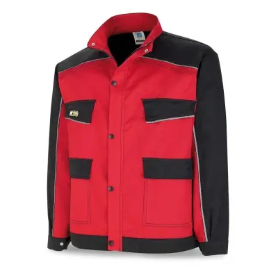 CHAQUETA TERGAL CANVAS 245G ROJO Y NEGRO