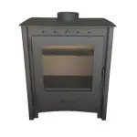 ESTUFA LEÑA MODELO GRETA ECODESIGN 9.6KW CHIMENEAS REDONDO