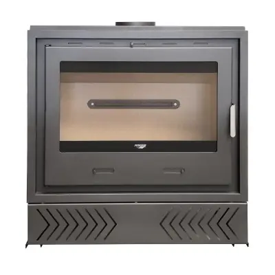 CHIMENEA DE LEÑA AMBER 100 CON TURBINAS DE 14 KW CHIMENEAS REDONDO ECODESIGN