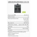 BARBACOA CHAPA INSERTABLE LONDON 80 CON HORNO CON PUERTAS JOYMA