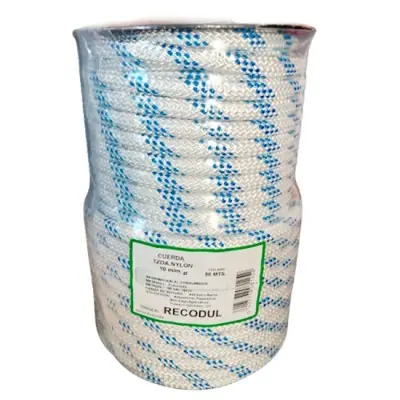 CUERDA DRIZA 10mm AL. TENAC. ROLLO 50 MT