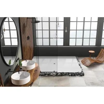 ENCIMERA DE BAÑO BLANCA DE RESINA MODELO CIRCUS 38X38X13,5