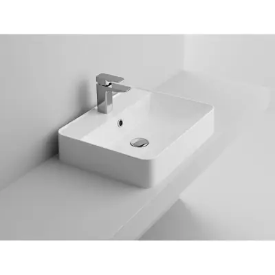 ENCIMERA DE BAÑO BLANCA DE MINERAL COMPOSITE MODELO DANTE 50X40X10,5
