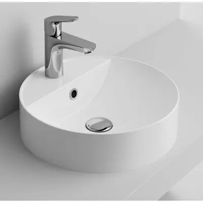 ENCIMERA DE BAÑO BLANCA DE MINERAL COMPOSITE MODELO ZERO 40X40X10,5