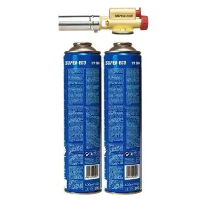 Soplete easyfire con piezo rosca eu 7/16" + 2 botellas btp300 1000000768 super ego