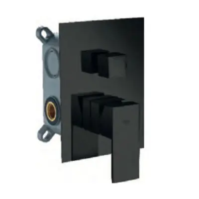 GRIFO MONOMANDO EMPOTRADO 3 VIAS NEGRO MATE GSM03V/NG