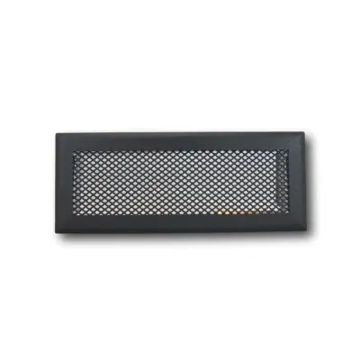 REJILLA VENTILACION 20x8cm NEGRO C/MARCO PARA CHIMENEAS