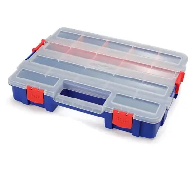 Organizador de compartimentos apilable con tapa 18 divisiones workpro