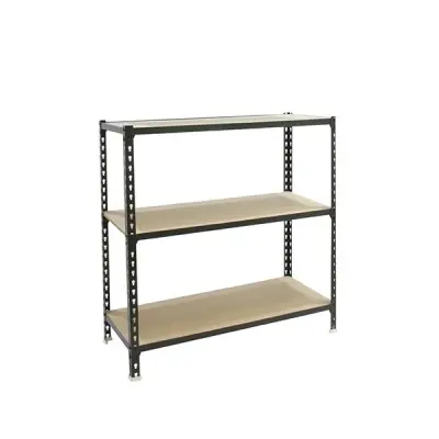 ESTANTERÍA METÁLICA MADERCLICK MINI 3/300 1000 ANTRACITA/MADERA
