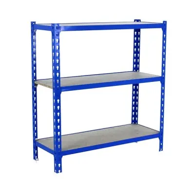 ESTANTERÍA METÁLICA MADERCLICK MINI 3/300 1000 AZUL/MADERA