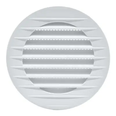 Rejilla ventilación redonda empotrable con mosquitera ø80mm abs blanca