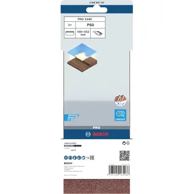 BANDA DE LIJA PRO X440, 100 X 552 MM, G60 BOSCH 2608606162