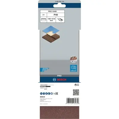 BANDA DE LIJA PRO X440, 100 X 610 MM, G40 BOSCH 2608606129
