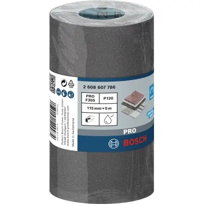 ROLLO DE LIJA PRO C355, 115 MM, 5 M, G120 BOSCH 2608607786