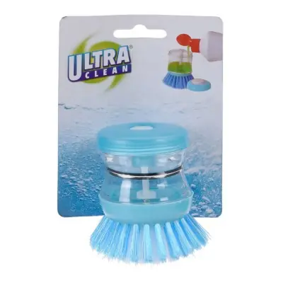 Escova lava-louças com dispensador de detergente, cores sortidas, ø5x9cm
