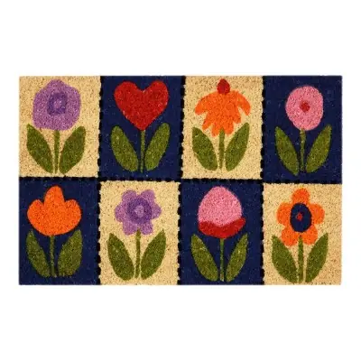 Felpudo 60x40cm modelo flores