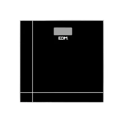 Balança para casa de banho digital preta max 180kg edm