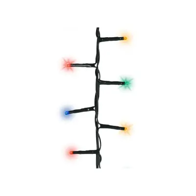 Guirnalda multifunción, uso exterior, led compact, multicolor y blanco cálido, cable verde, 1000 leds, 25,5 m