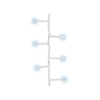 Guirnalda multifunción, uso exterior, led compact, blanco frío, cable blanco, 750 leds, 21 m