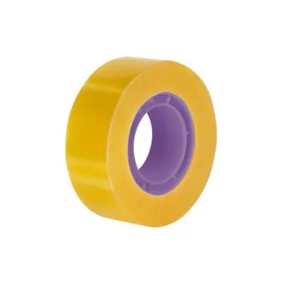 Dispensador lila de cinta adhesiva transparente 19 mm x 33 m