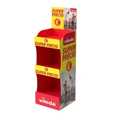Expositor super precio universal vileda, 39 x 38 x 122 cm