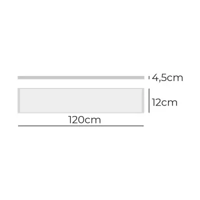 Regleta led 48 w 6400 k luz fría 4800 lm 12 x 120 x 4,5 cm