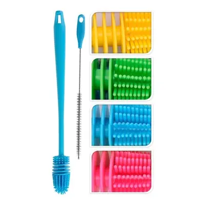 Conjunto de 2 cepillos limpia botellas colores variados colores / modelos surtidos