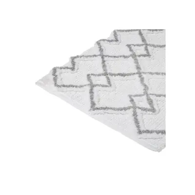 Alfombra de baño etnica gris 50 x 75 cm