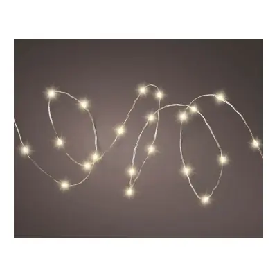 Guirnalda microled solar, fija/parpadeante, uso exterior, blanco cálido, 100 leds, 9,9 m