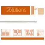 Portavisillo extensible plano blanco, ø1,1 x 30 - 45 cm, 2 uds