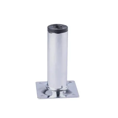 Pata cilíndrica mod. 401g de acero con acabado cromo brillo ø30 x 100 mm