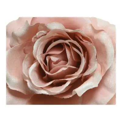Rosa com clip de poliéster cores sortidas ø8,5x14cm
