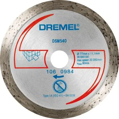 CORTAR DISCO DE CORTE DE DIAMANTE PARA AZULEJOS DREMEL® DSM20 DREMEL 2615S540JB