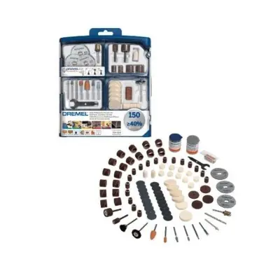 JUEGO DE ACCESORIOS MULTIUSOS DREMEL DE 150 PIEZAS 2615S724JA