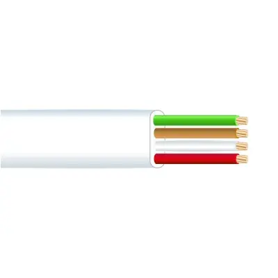 Cable telefonico plano 4 vias blanco edm euro/m