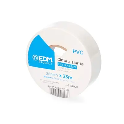 Cinta aislante calidad "supra" blanca 25 mm x 25 m