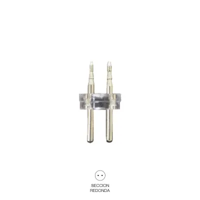 Conector tubo flexilux/flexiled 2 vias 13 mm "recto-punta"
