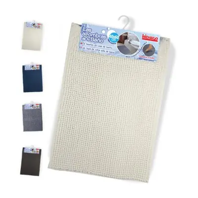 Alfombra de baño shaggy, colores surtidos 45 x 75 cm