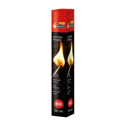Cerillas largas 28 cm 60 uds
