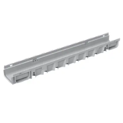 CANAL PP PEGASUS SHORT 130 GRIS 130xH40x500mm SIN REJILLA