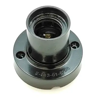 Portalámparas superficie e27 4 a 250 v~ negro ø67 x 57 mm