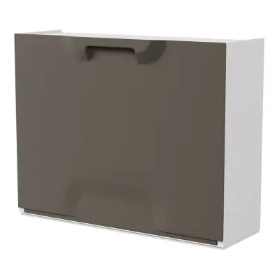 Zapatero apilable de polipropileno marrón 51 x 17,3 x 40,1 cm