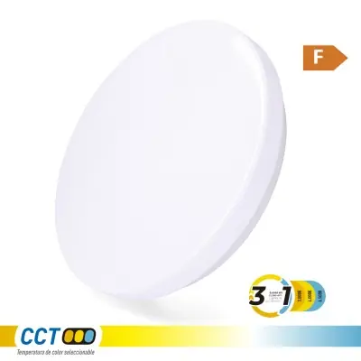 Aplique led circular de superficie 12 w 3cct 1160 lm ø26 x 6,2 cm