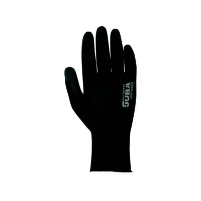 Guante poliéster con palma poliuretano, keep safe, negro, t-7 s