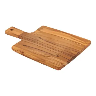 Tabla para cortar y servir con mango, 24 x 23 x 1,8 cm